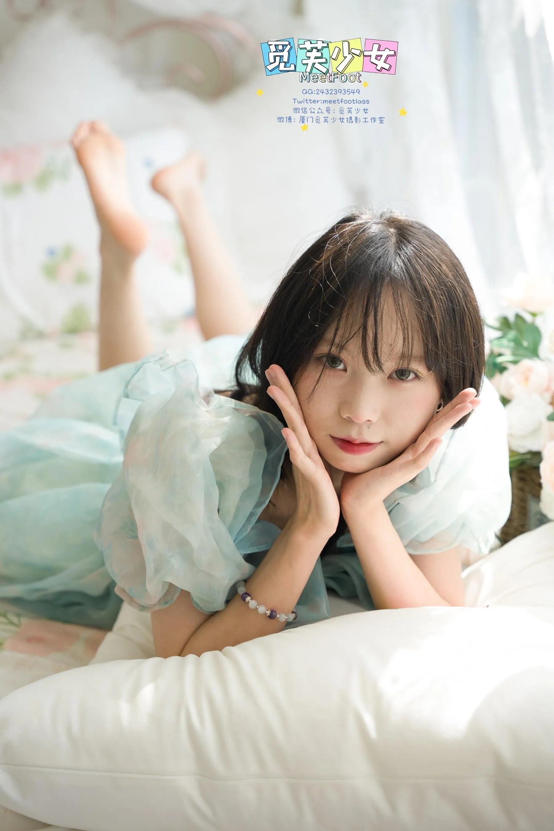 觅芙少女 NO.033 小婉-一袭蓝色纱裙构筑今晚浪漫的梦境-PIC [249P]插图1